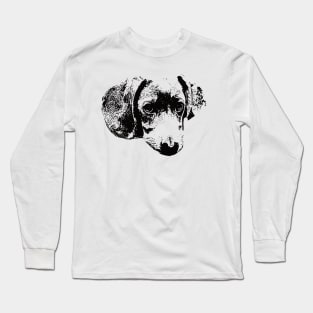 Dachshund Face Design - A Doxie Christmas Gift Long Sleeve T-Shirt